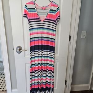Lilly Pulitzer Milana Sunshine Stripe Maxi Dress SMALL